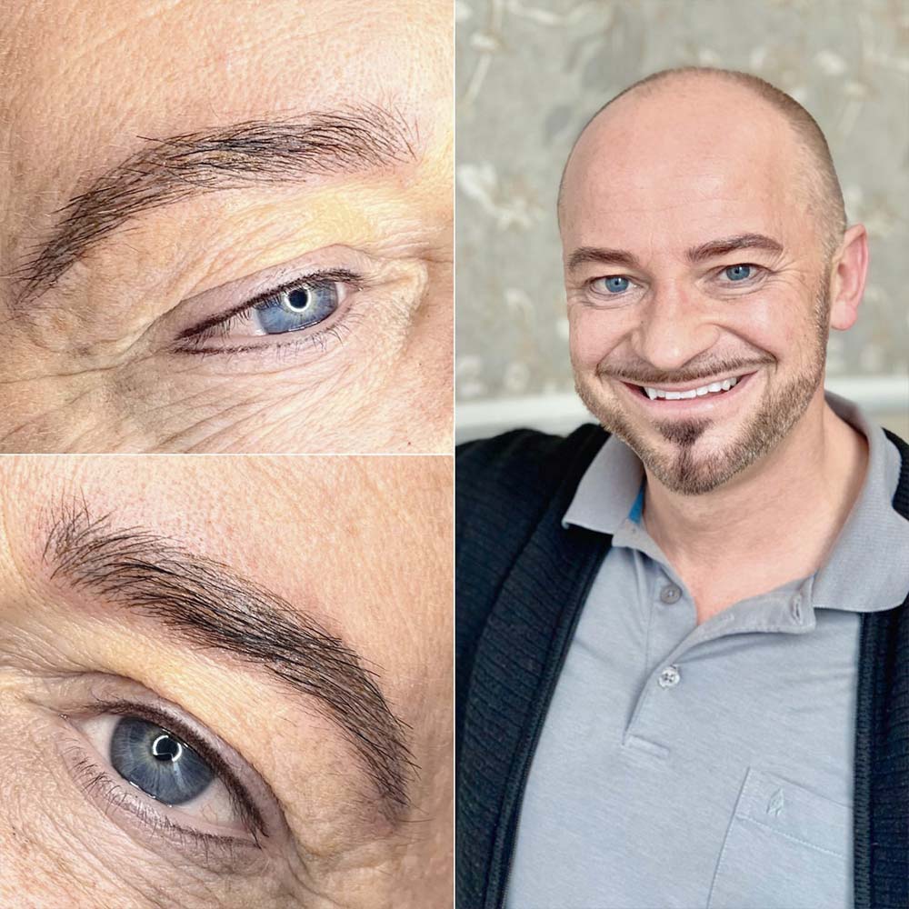 Lidstrich Permanent Make-up Männer